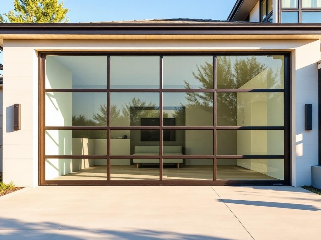 Glass Panels garage door